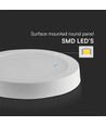 12W LED plafondlamp - Ø16,7cm, 1200lm, IP20, witte rand, rond, incl. lichtbron