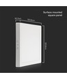 6W vierkant LED opbouwpanel - Samsung LED chip, 660lm, 12x12cm