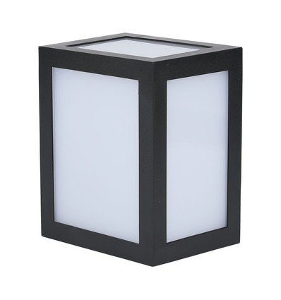 12W LED Wandlamp - 3000K, Zwarte behuizing