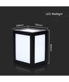 12W LED Wandlamp - 3000K, Zwarte behuizing