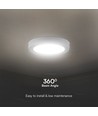 18W Ø21,6cm LED plafondlamp - Samsung LED chip, 110lm/W, witte rand
