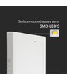 18W vierkante LED plafondlamp - 1800lm, 3000K, warm wit, backlit paneel