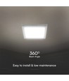 18W vierkante LED plafondlamp - 1800lm, 3000K, warm wit, backlit paneel