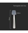 2W-3W oplaadbare LED tafellamp - Ø8cm, 3-staps dimbaar, wit, incl. USB-kabel