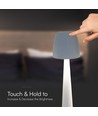2W-3W oplaadbare LED tafellamp - Ø8cm, 3-staps dimbaar, wit, incl. USB-kabel