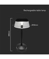 3W LED oplaadbare tafellamp, zwart - Ø13cm, 3-staps dimbaar, 3-in-1 CCT, incl. USB-C kabel