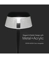 3W LED oplaadbare tafellamp, zwart - Ø13cm, 3-staps dimbaar, 3-in-1 CCT, incl. USB-C kabel