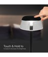 3W LED oplaadbare tafellamp, zwart - Ø13cm, 3-staps dimbaar, 3-in-1 CCT, incl. USB-C kabel