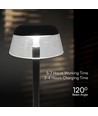 3W LED oplaadbare tafellamp, zwart - Ø13cm, 3-staps dimbaar, 3-in-1 CCT, incl. USB-C kabel