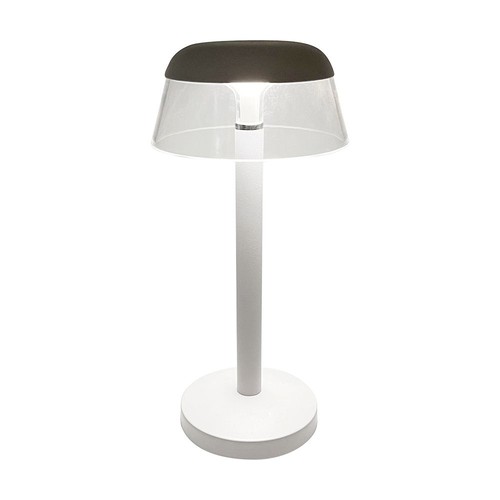 3W oplaadbare LED tafellamp - Ø13cm, 3-staps dimbaar, CCT, wit, incl. USB-kabel