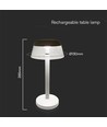3W oplaadbare LED tafellamp - Ø13cm, 3-staps dimbaar, CCT, wit, incl. USB-kabel