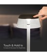 3W oplaadbare LED tafellamp - Ø13cm, 3-staps dimbaar, CCT, wit, incl. USB-kabel