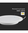 24W Ø29,5cm LED inbouwpanel - Samsung LED chip, 3000K, 110lm/W, Gat: Ø27,5-28 cm, Afm: Ø29,5 cm
