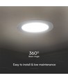 24W Ø29,5cm LED inbouwpanel met Samsung chip - 110lm/W, 6500K, Gat: Ø27,5-28 cm, Afm: Ø29,5 cm