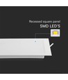 12W 17cm x 17cm LED inbouwpanel - Zaagmaat: 15,5cm x 15,5cm, Afmetingen: 17cm x 17cm, Samsung LED Chip