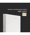 18W vierkant LED plafondpaneel - 4000K, witte rand, 21,4 x 21,4 cm, backlit plafondlamp