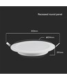 24W Ø17cm inbouwpaneel met Samsung chip - 110lm/W, 4000K, koud wit, rond, backlit