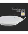 24W Ø17cm inbouwpaneel met Samsung chip - 110lm/W, 4000K, koud wit, rond, backlit