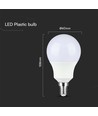 E14 8,5W LED lamp - A60, Samsung LED chip, 806lm, vervangt 60W