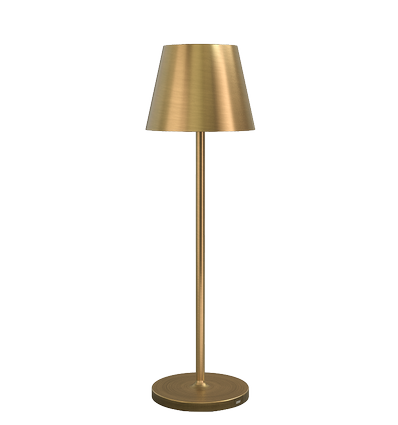 Calida Oplaadbare tafellamp - buiten, 2700K, RA97, dimbaar, messing
