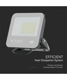 50W LED breedstraler - IP65, zwart, werklamp, Samsung chip, 4000K, grijs, matglas
