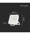 50W LED-breedstraler - IP65, wit, werklamp, Samsung-chip, 6500K, grijs gematteerd glas