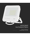 50W LED-breedstraler - IP65, wit, werklamp, Samsung-chip, 6500K, grijs gematteerd glas