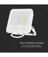 50W LED-breedstraler - IP65, wit, werklamp, Samsung-chip, 6500K, grijs gematteerd glas
