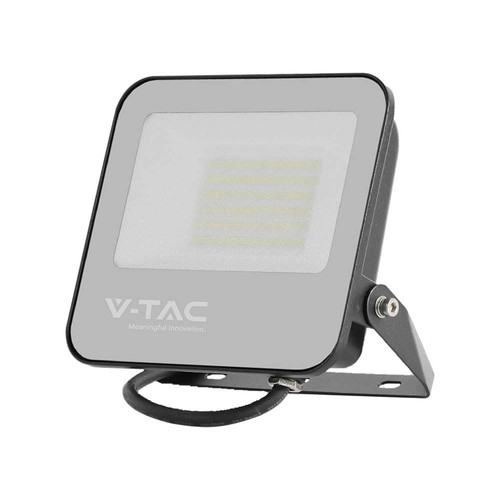 50W LED-breedstraler - 160lm/W, 4000K, Zwarte behuizing, grijs