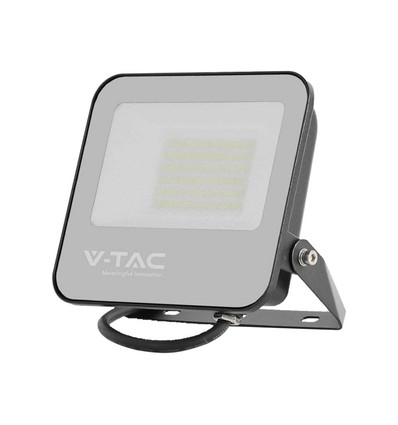 50W LED-breedstraler - 160lm/W, 4000K, Zwarte behuizing, grijs