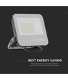 50W LED-breedstraler - 160lm/W, 4000K, Zwarte behuizing, grijs
