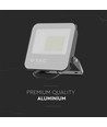50W LED-breedstraler - 160lm/W, 4000K, Zwarte behuizing, grijs