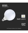 E27 18W LED globe lamp G120 - 110lm/W, Samsung LED chip, 6500K, koud wit