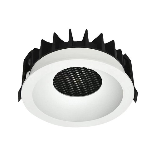 24W Ø13,5cm Verblindingsvrije CCT Downlight RA90 - Zaaggat: Ø11,5 cm, Afmetingen: Ø13,5 cm, 3 lichtkleuren, wit front, Honeycomb