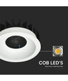 24W Ø13,5cm Verblindingsvrije CCT Downlight RA90 - Zaaggat: Ø11,5 cm, Afmetingen: Ø13,5 cm, 3 lichtkleuren, wit front, Honeycomb