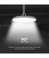150W LED high bay, CCT - 82lm/W, Ø27,7cm, 3 lichtkleuren, IP20 binnen