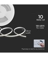 121 LED Striplicht 10,5W/m - Rood, 10m/rol, 220V, IP65