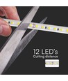 10m 10,5W/m LED strip - IP65, 120 LED per meter, 1100lm/m, Plug & Play