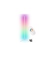 20 Watt hoeklamp met RGB-licht - Wit, 140 cm hoog, te bedienen met meegeleverde afstandsbediening
