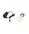 20 Watt hoeklamp met RGB-licht - Wit, 140 cm hoog, te bedienen met meegeleverde afstandsbediening
