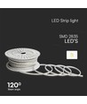50m 10,5W/m LED strip, 3000K - IP65, 121 LED per meter, warm wit, 230V plug-and-play