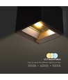 9W Solara zwarte LED wandlamp met sensor - Zonne-energie, IP65, 3-in-1 CCT, 800lm, PIR sensor