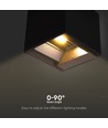 9W Solara zwarte LED wandlamp met sensor - Zonne-energie, IP65, 3-in-1 CCT, 800lm, PIR sensor