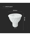 6W MR16 - Plastic Spotlamp, 4000K, 38D