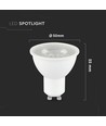 GU10 7,5W LED lamp - 610lm, 38°, wit mat glas, warm wit