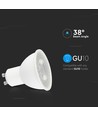 GU10 7,5W LED lamp - 610lm, 38°, wit mat glas, warm wit