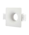 Vierkante GU10 gips inbouwspot - Wit, 123x123 mm gat, IP20, zonder lichtbron