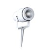 12W LED prikspot - IP65, Groen licht, witte behuizing, aluminium