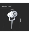 12W LED prikspot - IP65, Groen licht, witte behuizing, aluminium