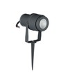 12W LED tuinspot met prikpen - IP65, Groene kleur, grijze behuizing, 20 graden, aluminium